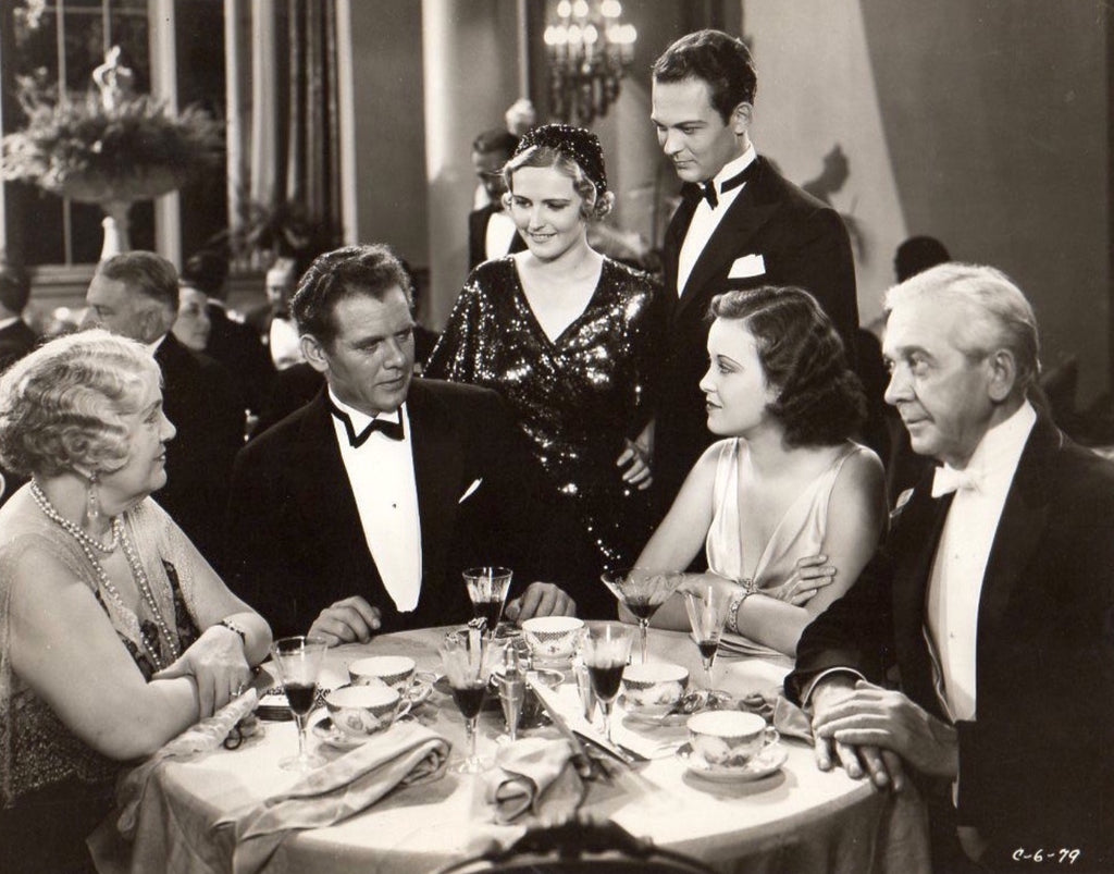 Charles Bickford, Adrienne D'Ambricourt, Don Dillaway, John Elliott, Lois Moran, and Barbara Weeks in Men in Her Life (1931) | www.vintoz.com