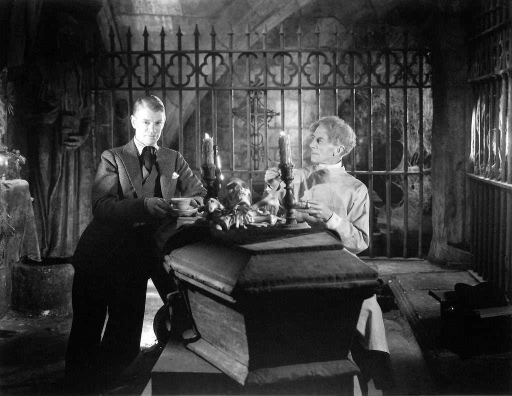 James Whale and Ernest Thesiger in The Bride of Frankenstein (1935) | www.vintoz.com