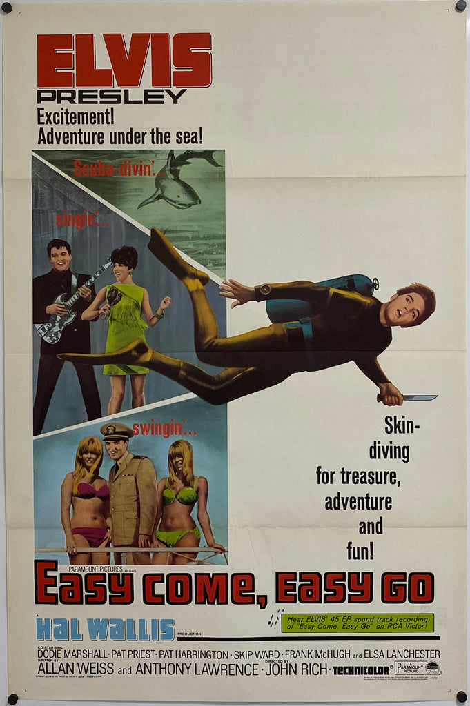 Easy Come, Easy Go (1967) Original Vintage Movie Poster by Vintoz.com