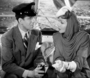 Rudy Vallée and Claudette Colbert (The Palm Beach Story, 1942) | www.vintoz.com