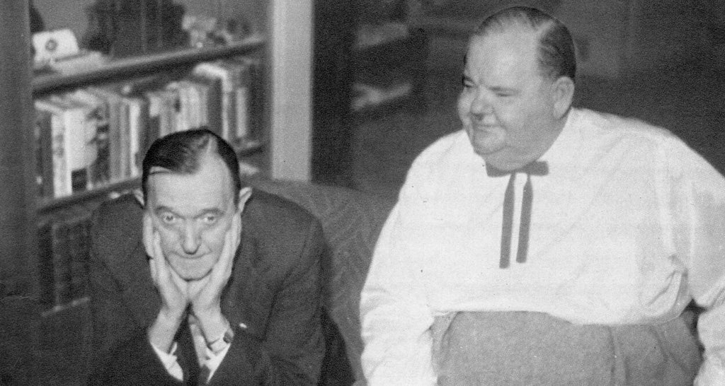 Stan Laurel and Oliver Hardy  — No Laughing Matter (1955) | www.vintoz.com