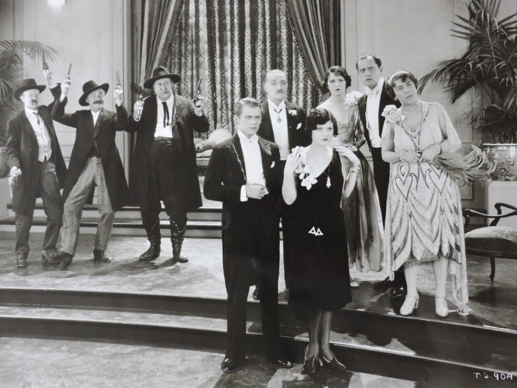 Douglas Fairbanks Jr., Louise Fazenda, Lucien Littlefield, William Orlamond, Ann Rork and Mack Swain in A Texas Steer (1927) | www.vintoz.com