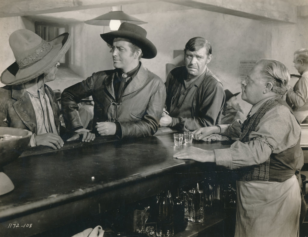 Lon Chaney Jr., Robert Taylor, Frank Puglia, and Joe Yule in Billy the Kid (1941) | www.vintoz.com