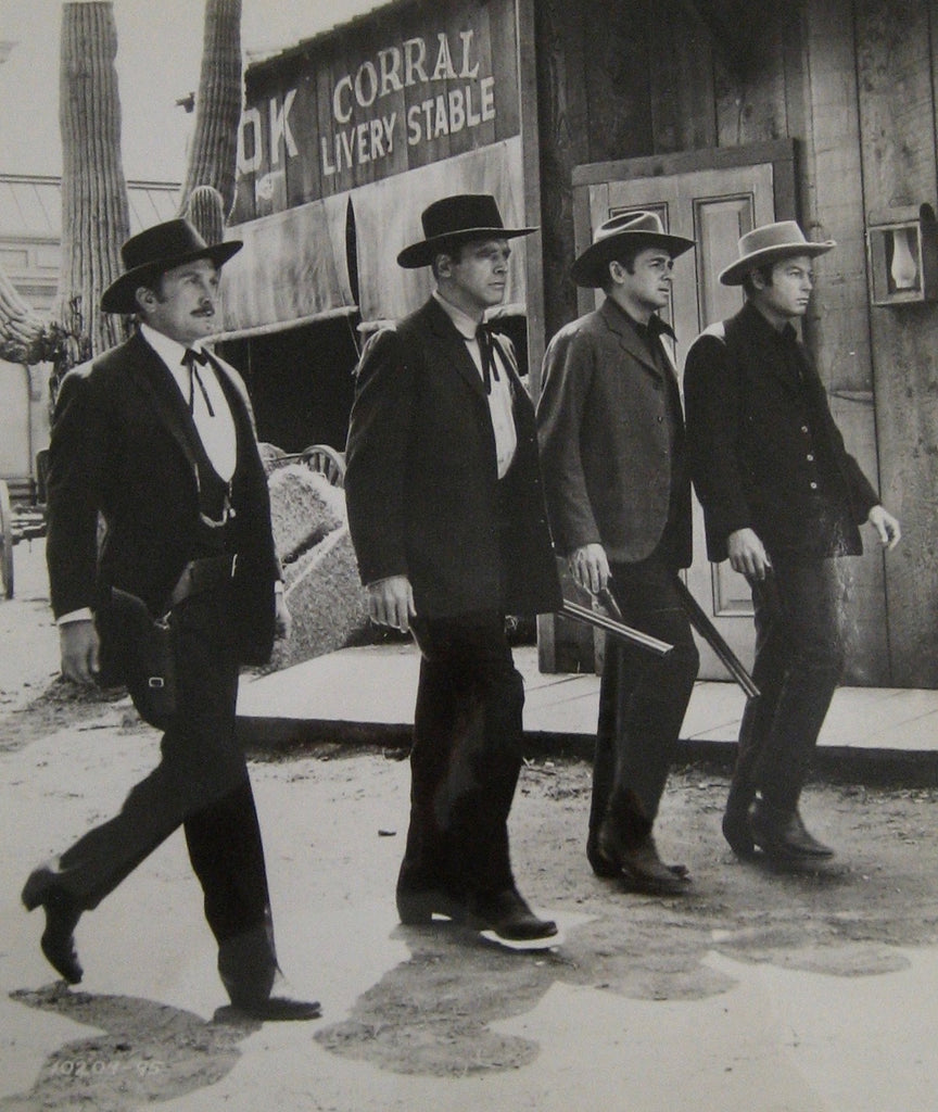 Kirk Douglas, Burt Lancaster, DeForest Kelley and John Hudson in Gunfight at the O.K. Corral (1957) | www.vintoz.com