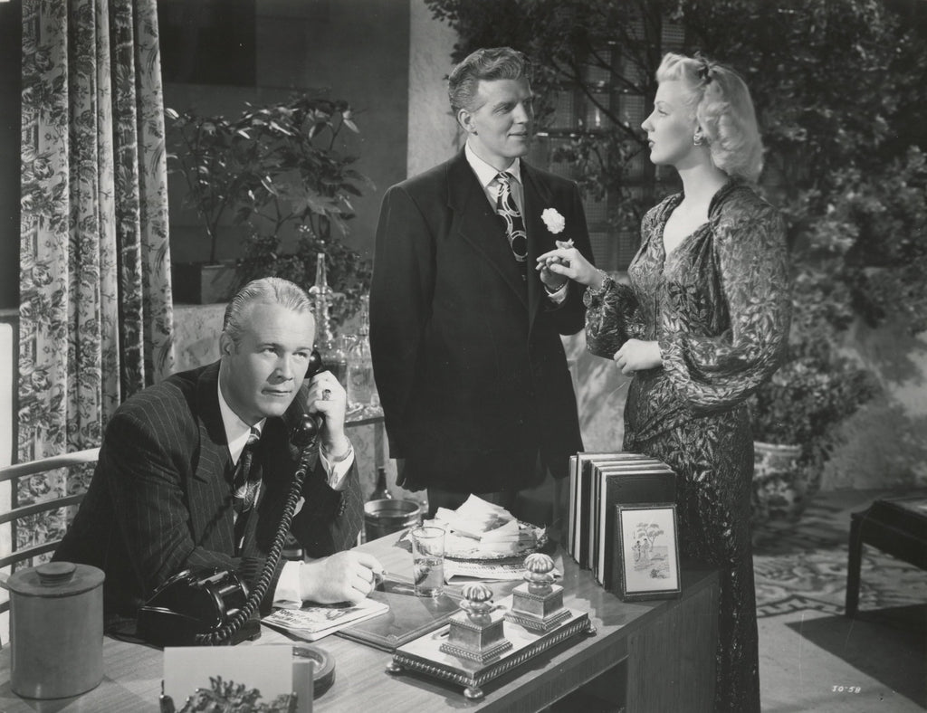 Dolores Moran, Wayne Morris and Donald Woods in Johnny One-Eye (1950) | www.vintoz.com