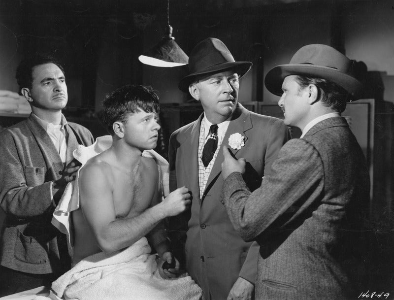 Mickey Rooney, James Dunn, David Clarke and Sam Levene in Killer McCoy (1947) | www.vintoz.com