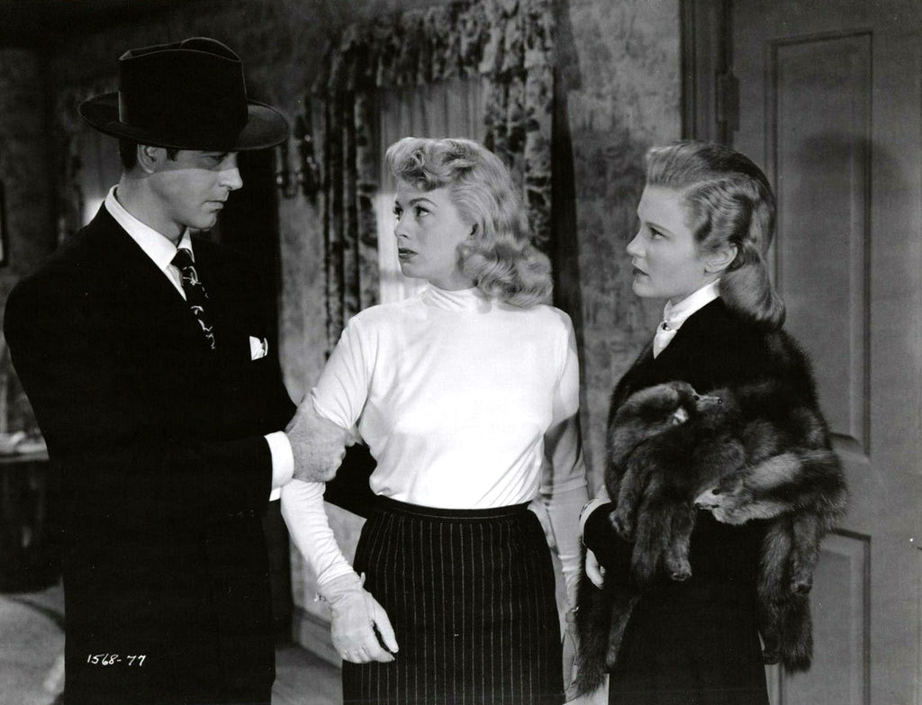 Shelley Winters, Joan Caulfield and John Payne in Larceny (1948) | www.vintoz.com