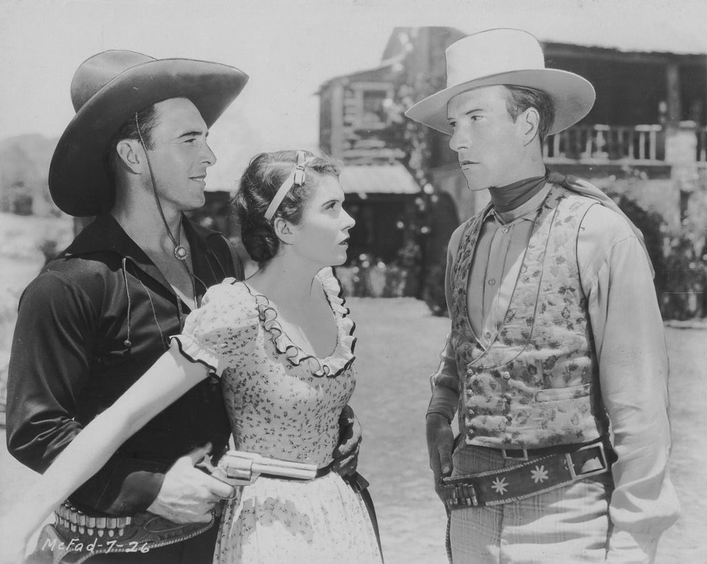 Marguerite Churchill, Frank McGlynn Jr. and George O’Brien in Riders of the Purple Sage (1931) | www.vintoz.com