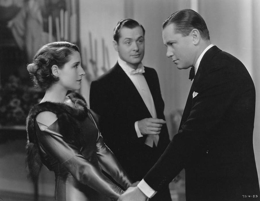 Herbert Marshall, Robert Montgomery, and Norma Shearer in Riptide (1934) | www.vintoz.com