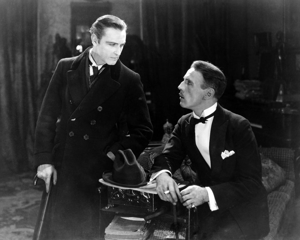 John Barrymore and Roland Young in Sherlock Holmes (1922) | www.vintoz.com