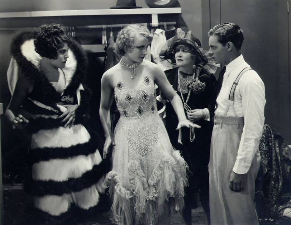 Carole Lombard, Bessie Barriscale, Lina Basquette and Eddie Quillan in Show Folks (1928) | www.vintoz.com