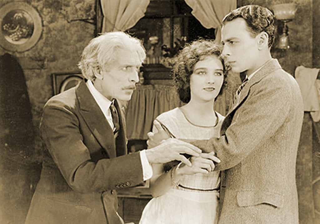William Collier Jr., Mary Philbin and Josef Swickard in The Age of Desire (Dust in the Doorway) (1923) | www.vintoz.com