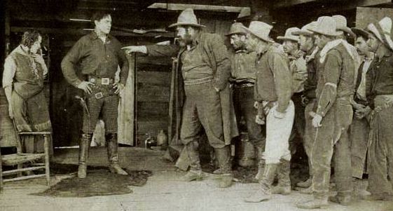 Blanche Bates, Hobart Bosworth, Bull Montana, Kewpie Morgan, Russell Simpson, Richard Souzade and Eugene Strong in The Border Legion (1918) | www.vintoz.com