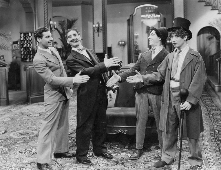 Groucho Marx, Chico Marx, Harpo Marx and Zeppo Marx in The Cocoanuts (1929) | www.vintoz.com