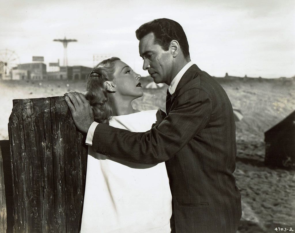 Belita and Barry Sullivan in The Gangster (1947) | www.vintoz.com