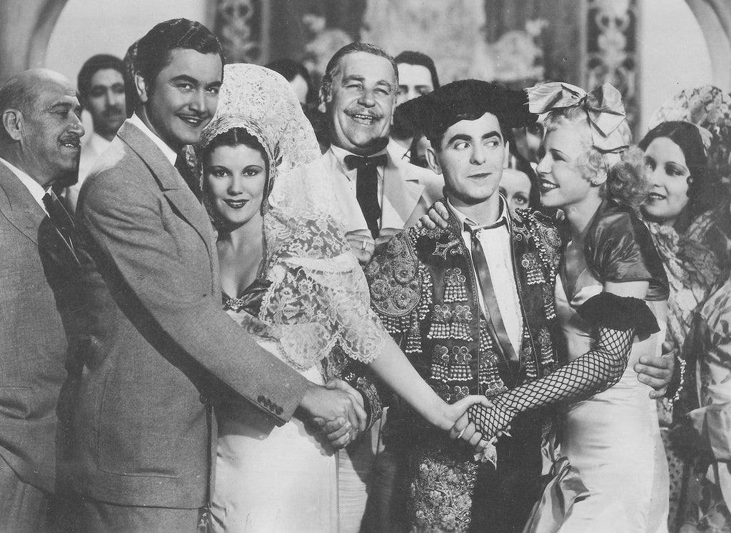 Robert Young, Noah Beery, Eddie Cantor, Ruth Hall, Lyda Roberti, and Beatrice Hagen in The Kid from Spain (1932) | www.vintoz.com