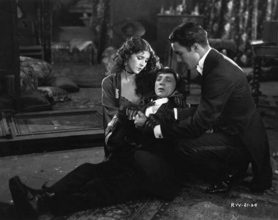 Don Alvarado, Olive Borden and Jacques Lerner in The Monkey Talks (1927) | www.vintoz.com
