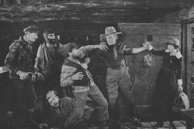 Jean Hersholt, Jim Mason, Frank Mayo, James O’Neill and Lillian Rich in The Red Lane (1920) | www.vintoz.com