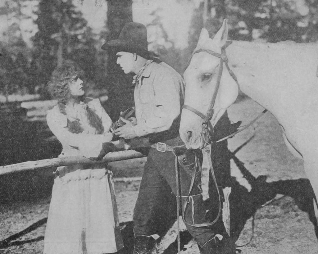 Louise Lovely and Jack Hoxie in The Wolf and His Mate (1918) | www.vintoz.com