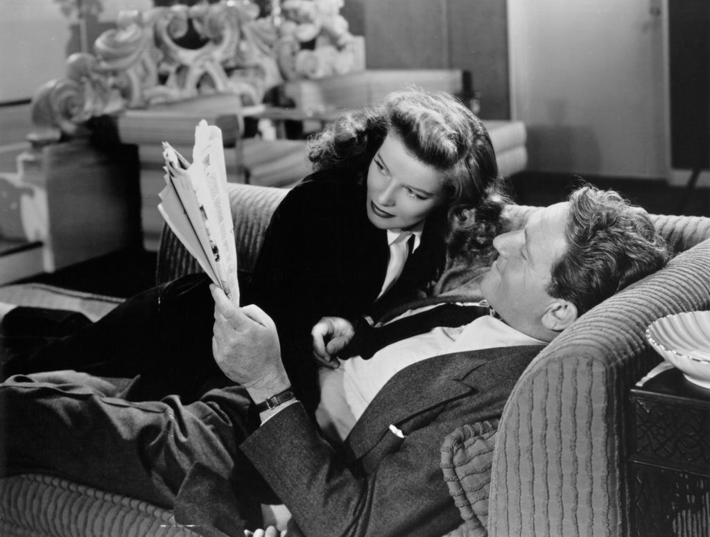 Katharine Hepburn and Spencer Tracy in Woman of the Year (1942) | www.vintoz.com