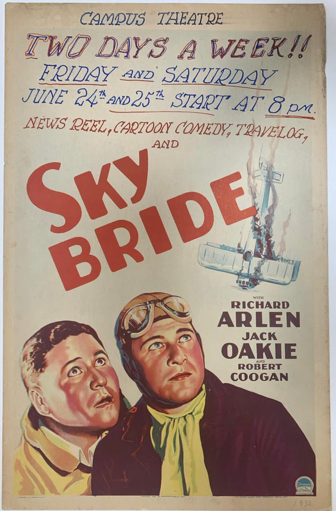 Sky Bride (1932) Original Vintage Movie Poster by Vintoz.com