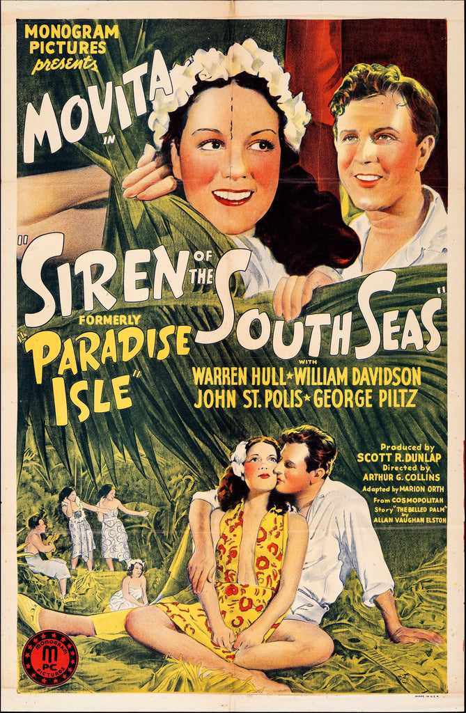 Paradise Isle (Siren of the South Sea) (1937) Original Vintage Movie Poster by Vintoz.com