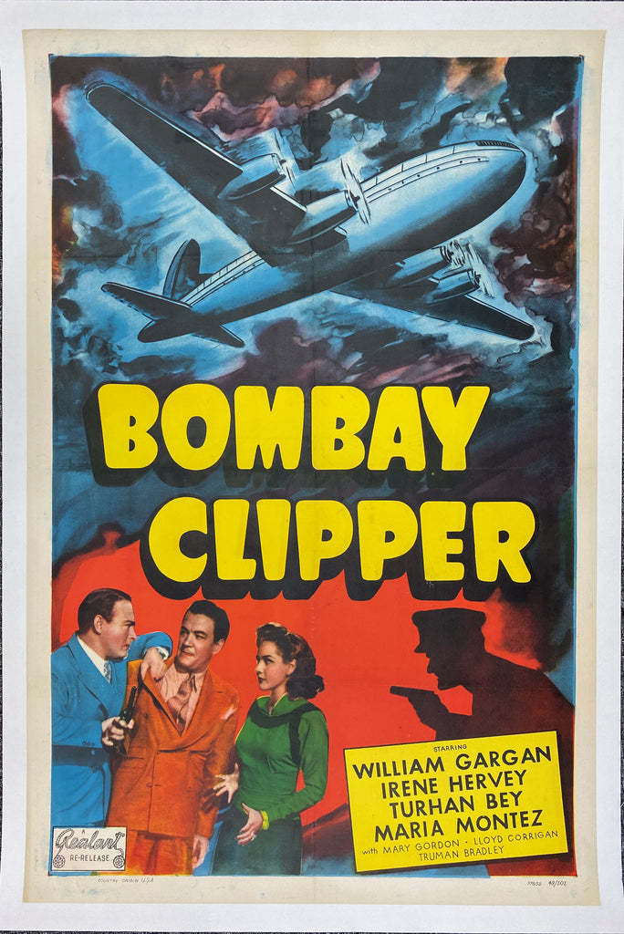 Bombay Clipper (1942) Original Vintage Movie Poster by Vintoz.com