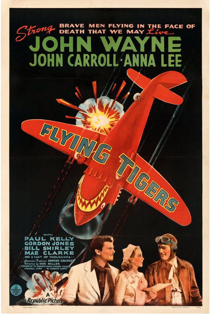Flying Tigers (1942) Original Vintage Movie Poster by Vintoz.com