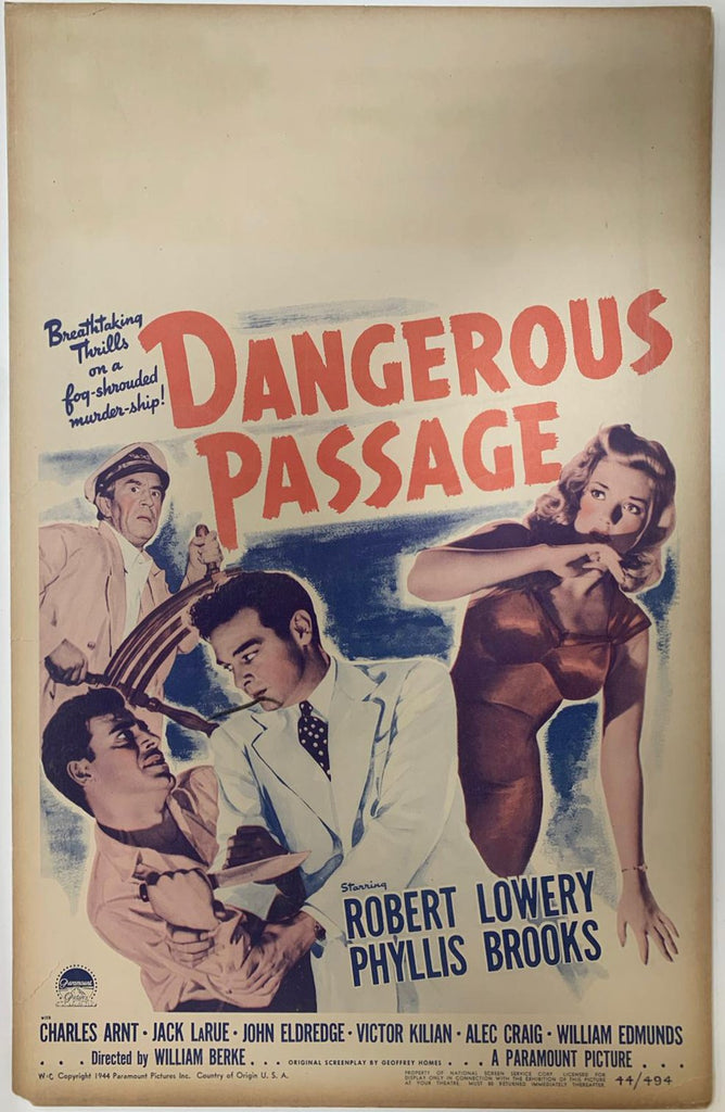 Dangerous Passage (1944) Original Vintage Movie Poster by Vintoz.com