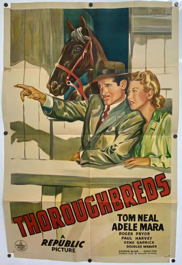 Thoroughbreds (1944) Original Vintage Movie Poster by Vintoz.com