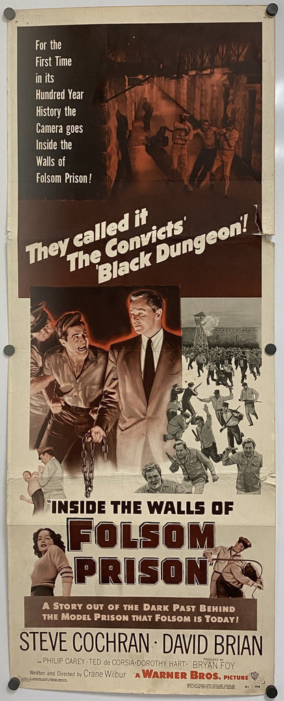 Inside the Walls of Folsom Prison (1951) Original Vintage Movie Poster by Vintoz.com
