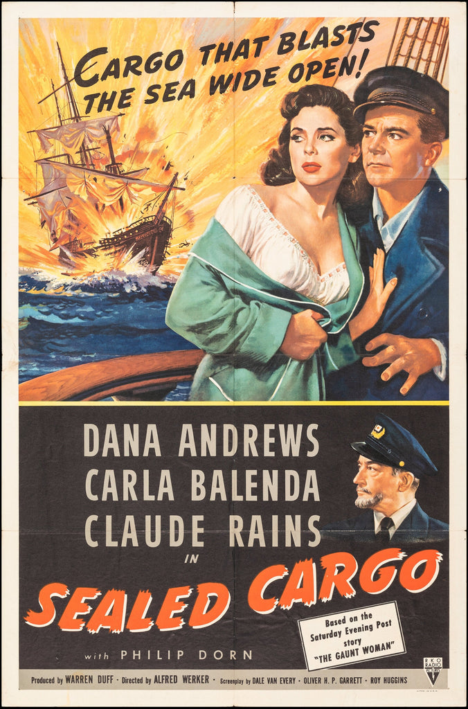 Sealed Cargo (1951) Original Vintage Movie Poster by Vintoz.com