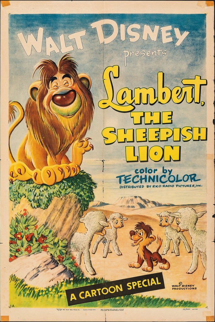 Lambert the Sheepish Lion (1952) Original Vintage Movie Poster by Vintoz.com