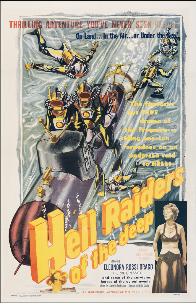 Hell Raiders of the Deep (1953) Original Vintage Movie Poster by Vintoz.com