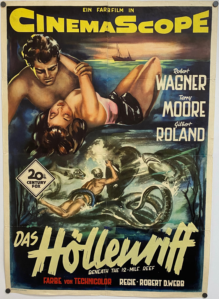 Beneath the 12-Mile Reef (1953) Original Vintage Movie Poster by Vintoz.com