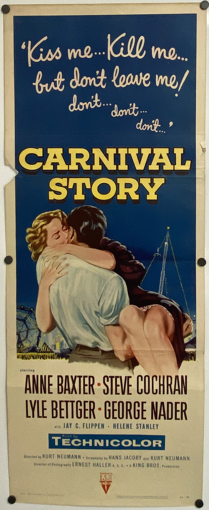 Carnival Story (1954) Original Vintage Movie Poster by Vintoz.com