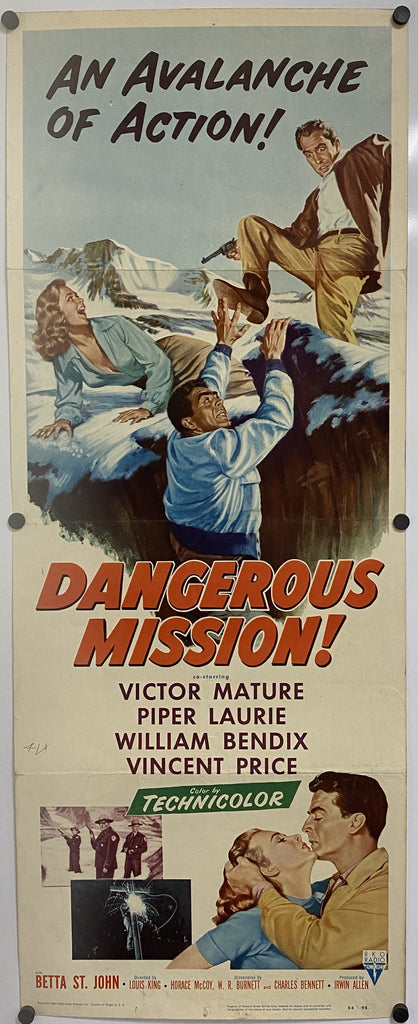 Dangerous Mission! (1954) Original Vintage Movie Poster by Vintoz.com