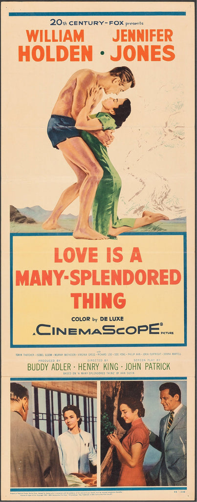 Love is a Many-Splendored Thing (1955) Original Vintage Movie Poster by Vintoz.com