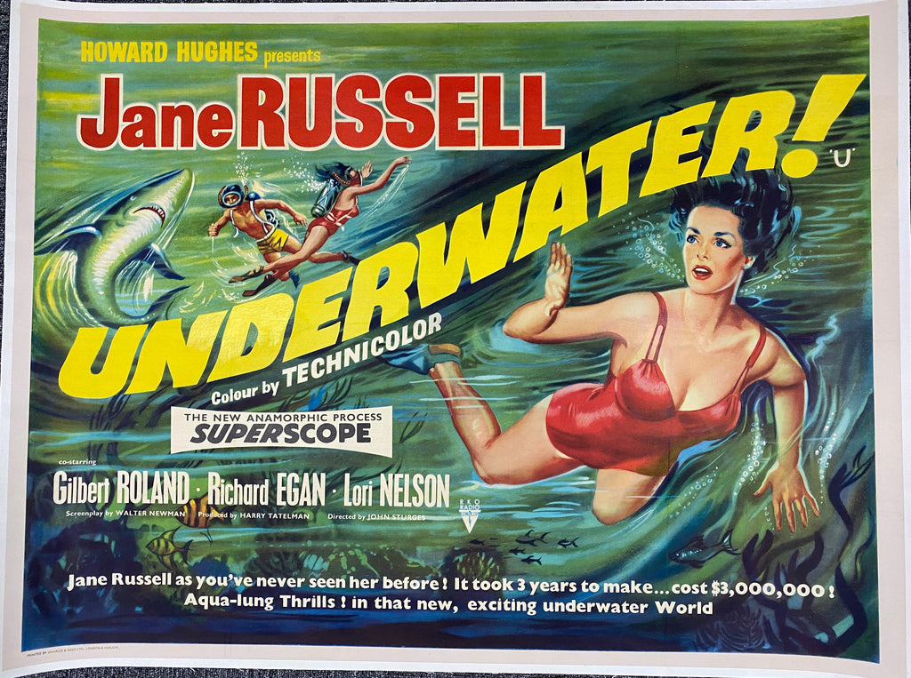 Underwater! (1955) Original Vintage Movie Poster by Vintoz.com