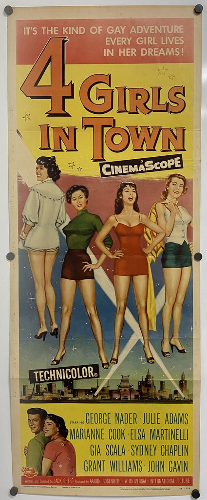 4 Girls in Town (1957) Original Vintage Movie Poster by Vintoz.com
