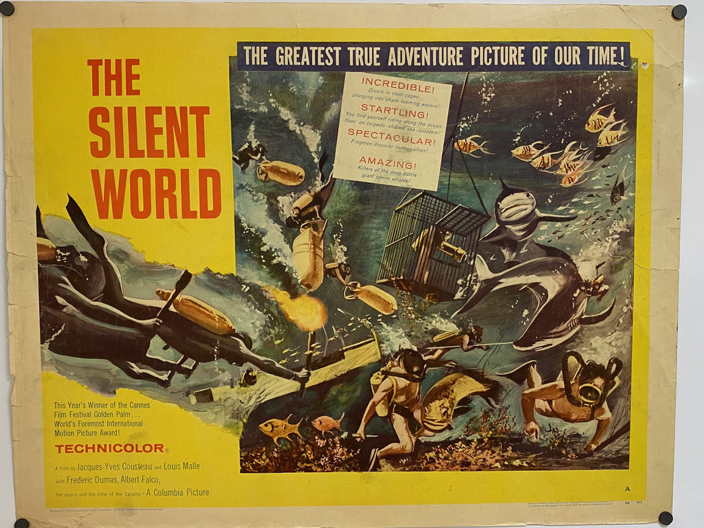 Silent World (1956) Original Vintage Movie Poster by Vintoz.com