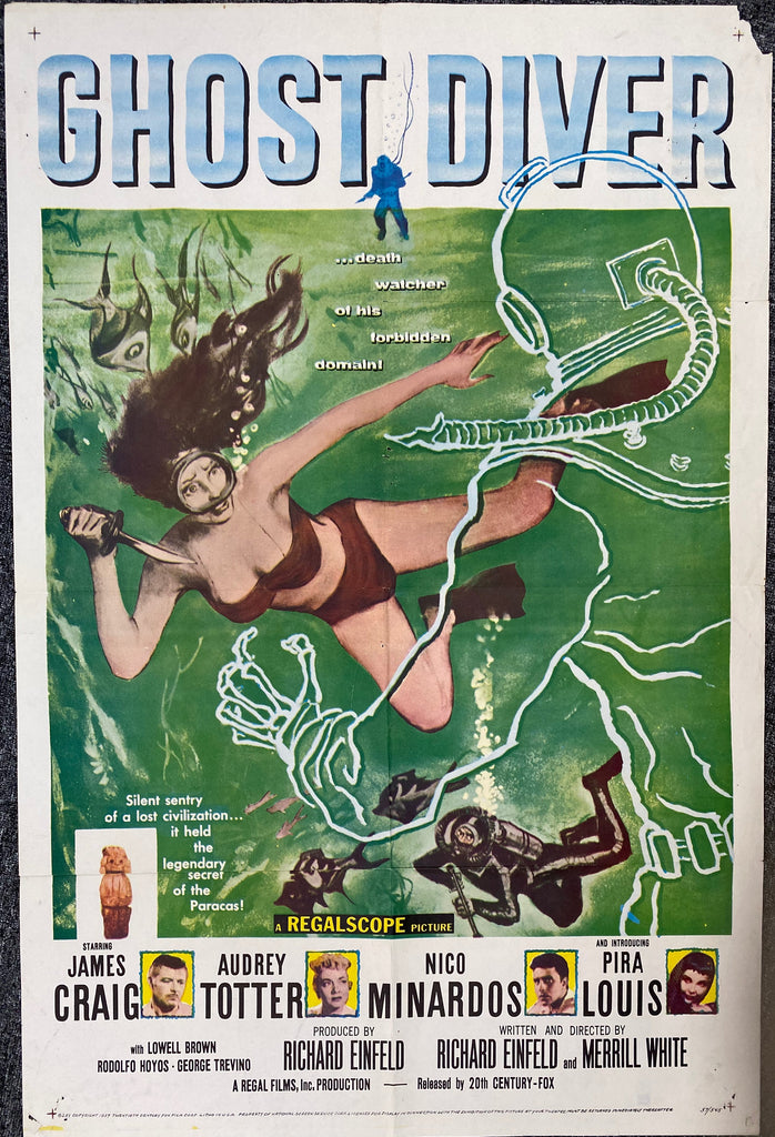 Ghost Diver (1957) Original Vintage Movie Poster by Vintoz.com