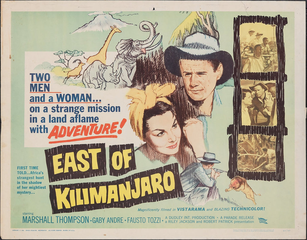 East of Kilimanjaro (1957) Original Vintage Movie Poster by Vintoz.com