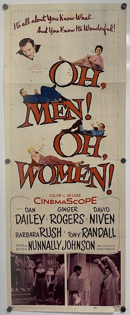 Oh, Men! Oh, Women! (1957) Original Vintage Movie Poster by Vintoz.com