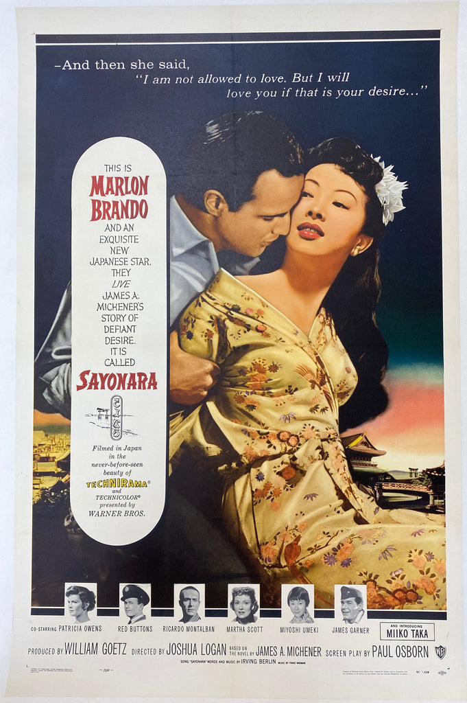 Sayonara (1957) Original Vintage Movie Poster by Vintoz.com