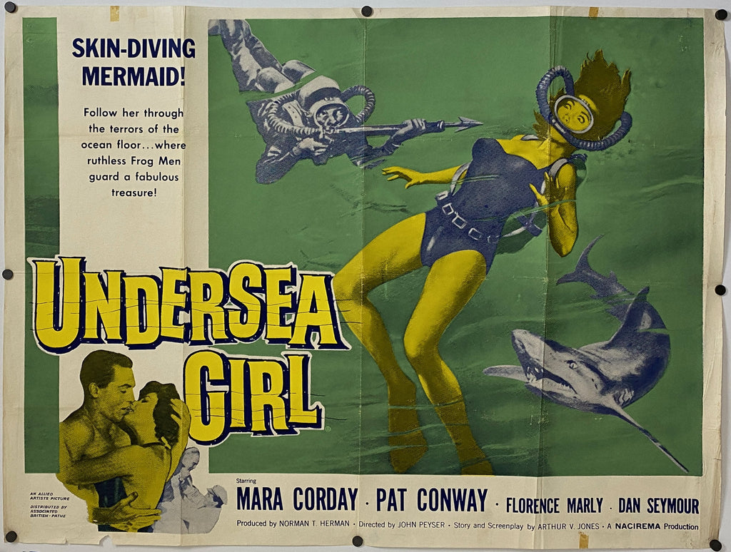 Undersea Girl (1957) Original Vintage Movie Poster by Vintoz.com
