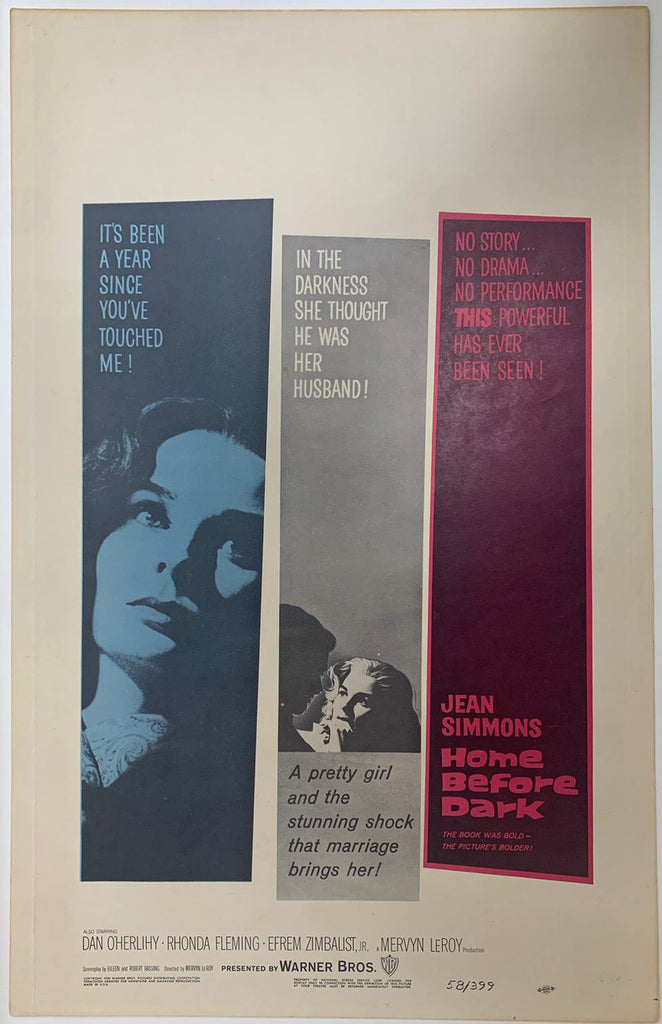 Home Before Dark (1958) Original Vintage Movie Poster by Vintoz.com