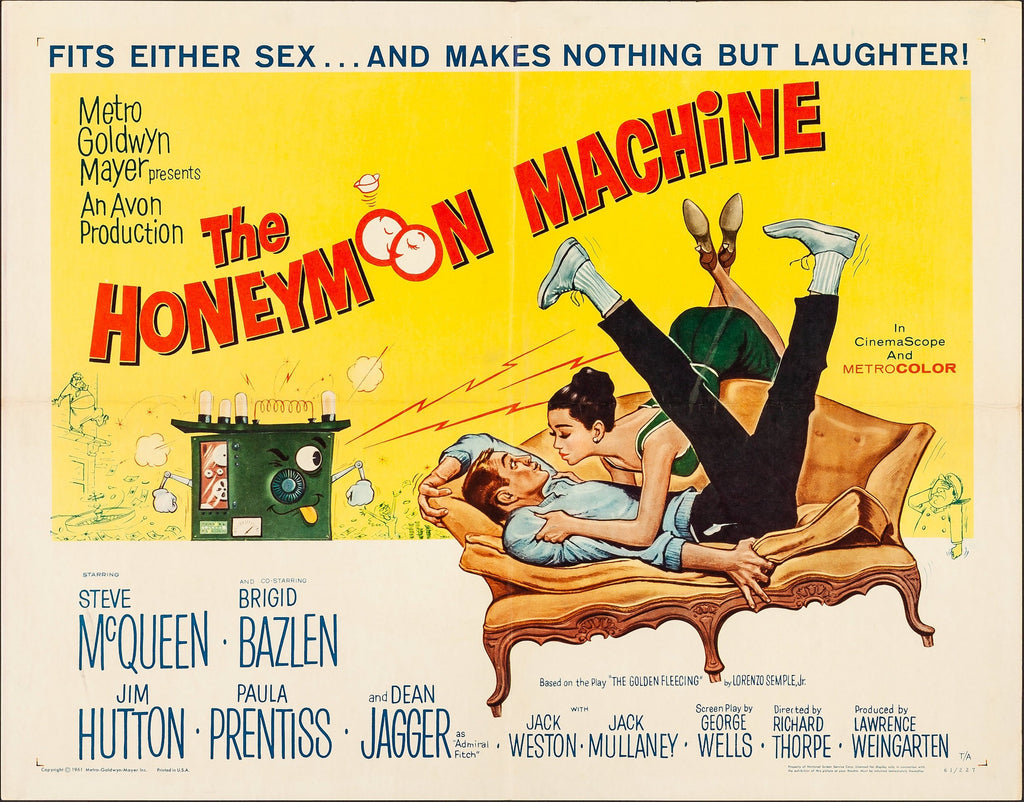 Honeymoon Machine (1961) Original Vintage Movie Poster by Vintoz.com