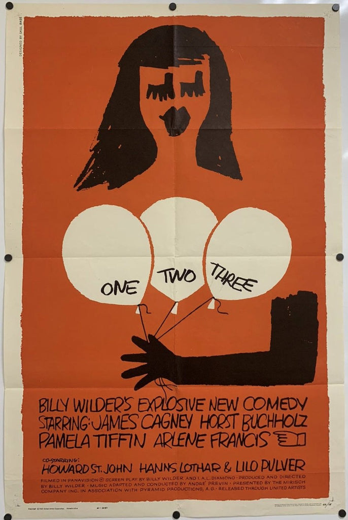 One, Two, Three (1962) Original Vintage Movie Poster by Vintoz.com