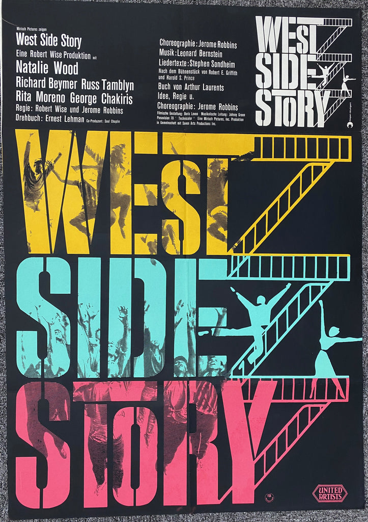 West Side Story (1961) Original Vintage Movie Poster by Vintoz.com